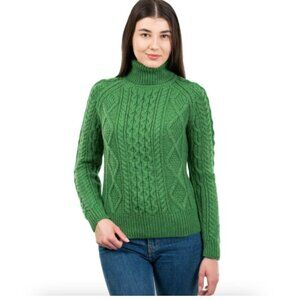 Saol Cable Knit Turtleneck Sweater